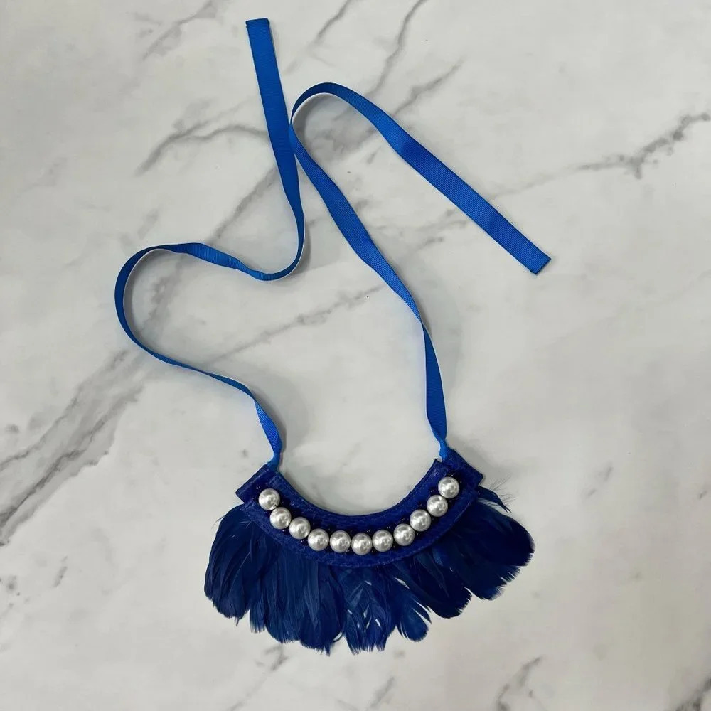 JLynch Feather & Pearl Statement Necklace - Picture 6 of 7